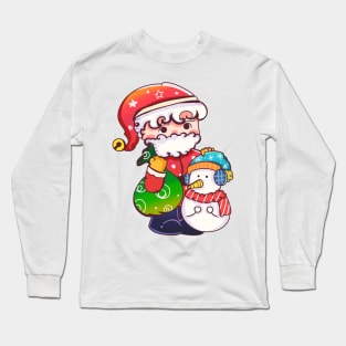 cute santa clause on christmas Long Sleeve T-Shirt